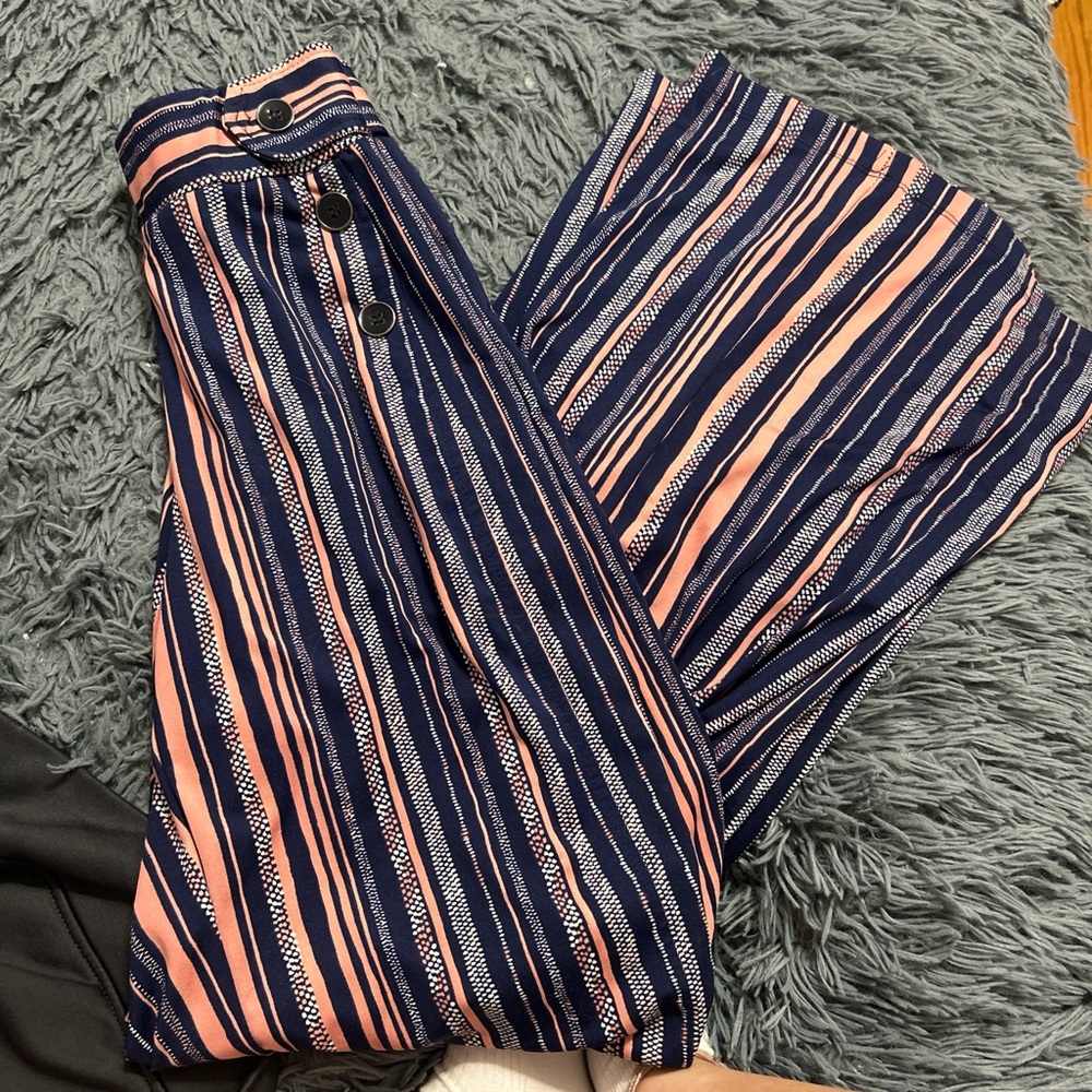 Robert Louis Navy and Pink Striped Pants